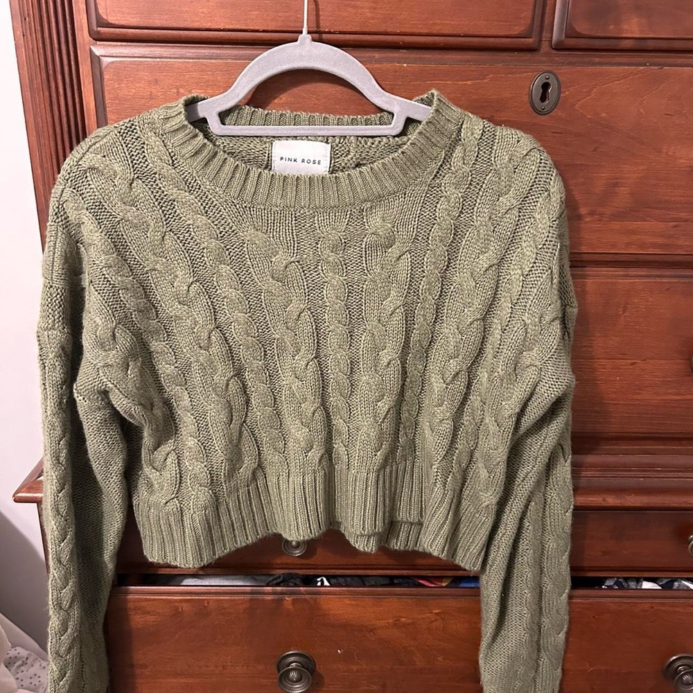 olive green sweater